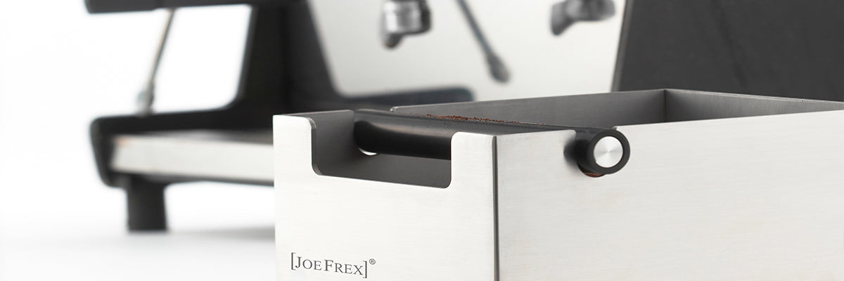KNOCK-BOX next to espresso machine for barista – Joefrex.com