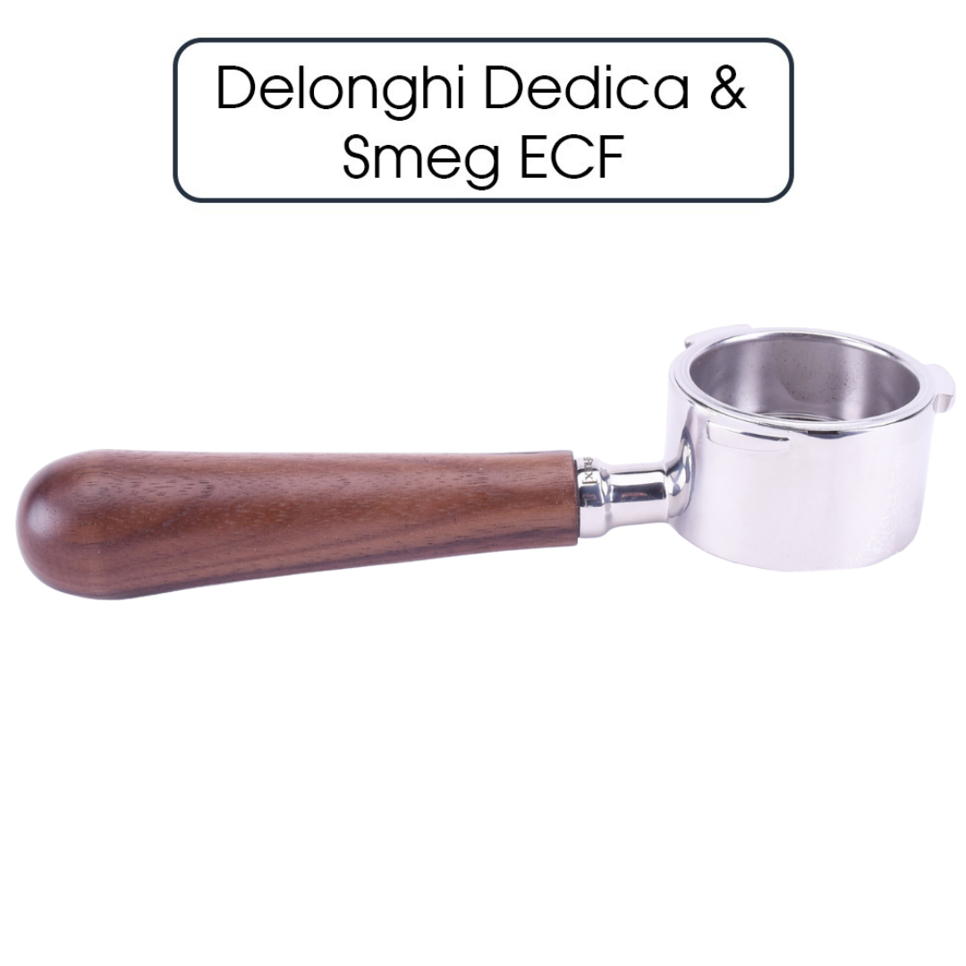 Portafilter 1 spout for Delonghi Dedica - walnut