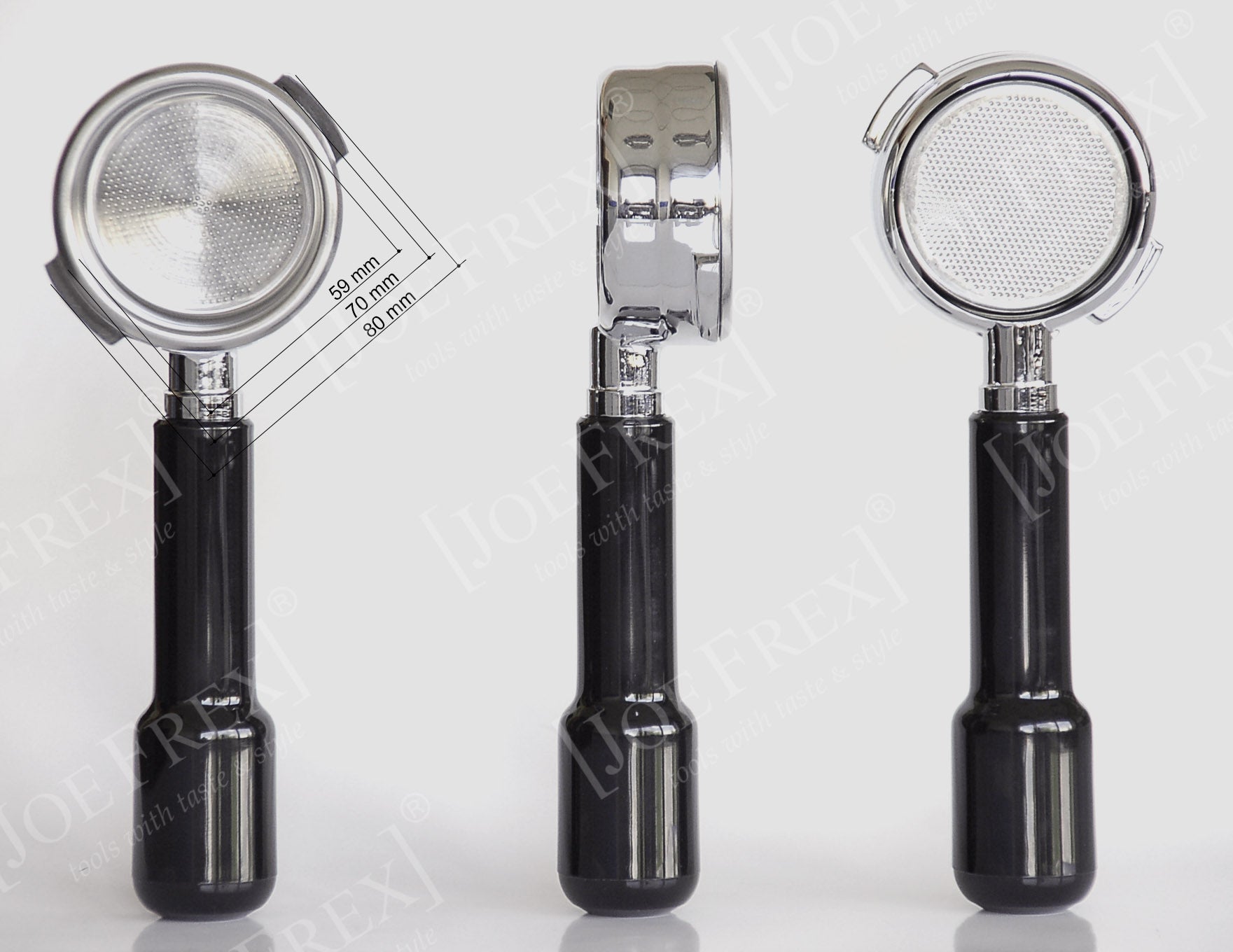 Bottomless portafilter for various coffee machines