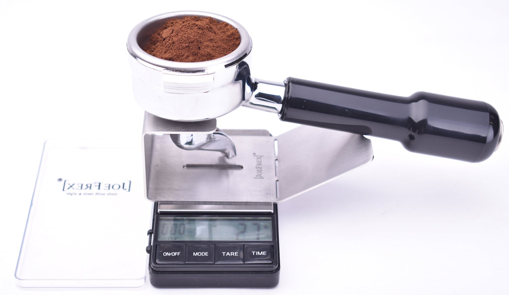 Portafilter Stand Stainless Steel for weighing coffee