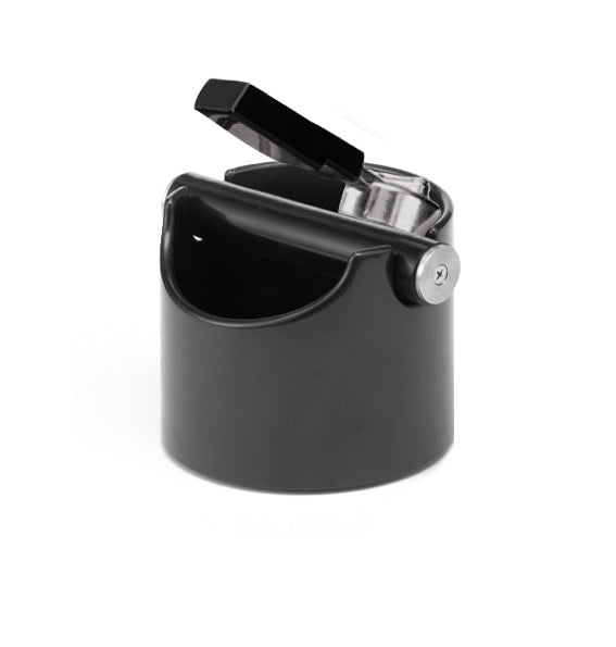 Knock Box Basic Black for Barista 4" with food grade silicone, knock bar removable for easy cleaning, dishwasher safe