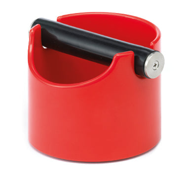 Knock Box Basic Red for Barista 4" with food grade silicone, knock bar removable for easy cleaning, dishwasher safe