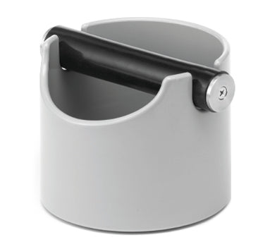 Knock Box Basic Gray for Barista 4" with food grade silicone, knock bar removable for easy cleaning, dishwasher safe