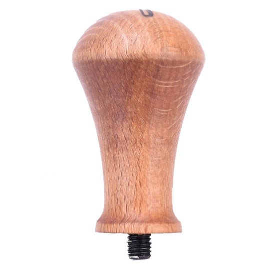 espresso tamper handle wood as barista tool for pressing coffee grounds