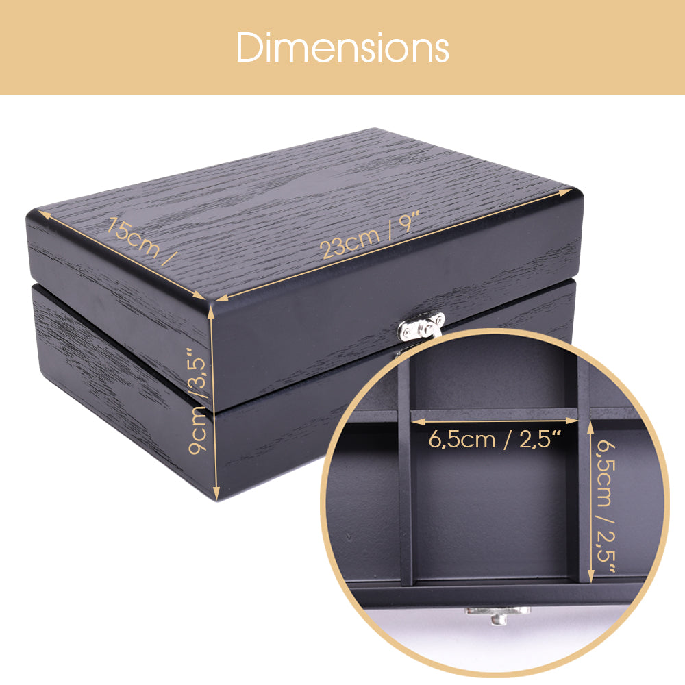 Tea box with 6 compartments