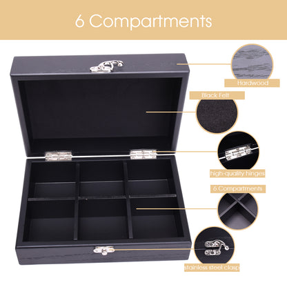 Tea box with 6 compartments