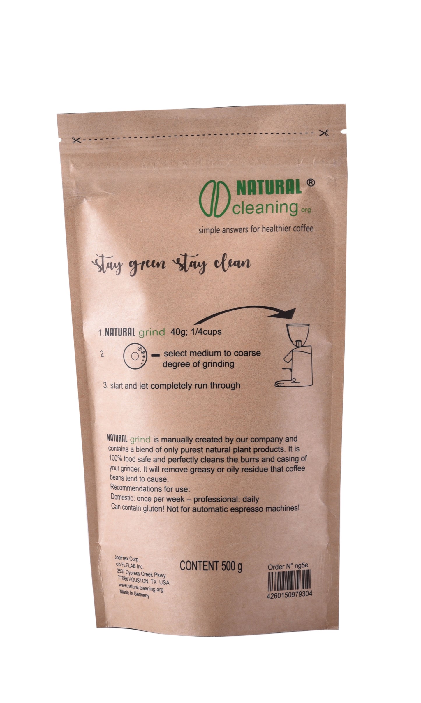 Natural Grind 500g - coffee grinder cleaner