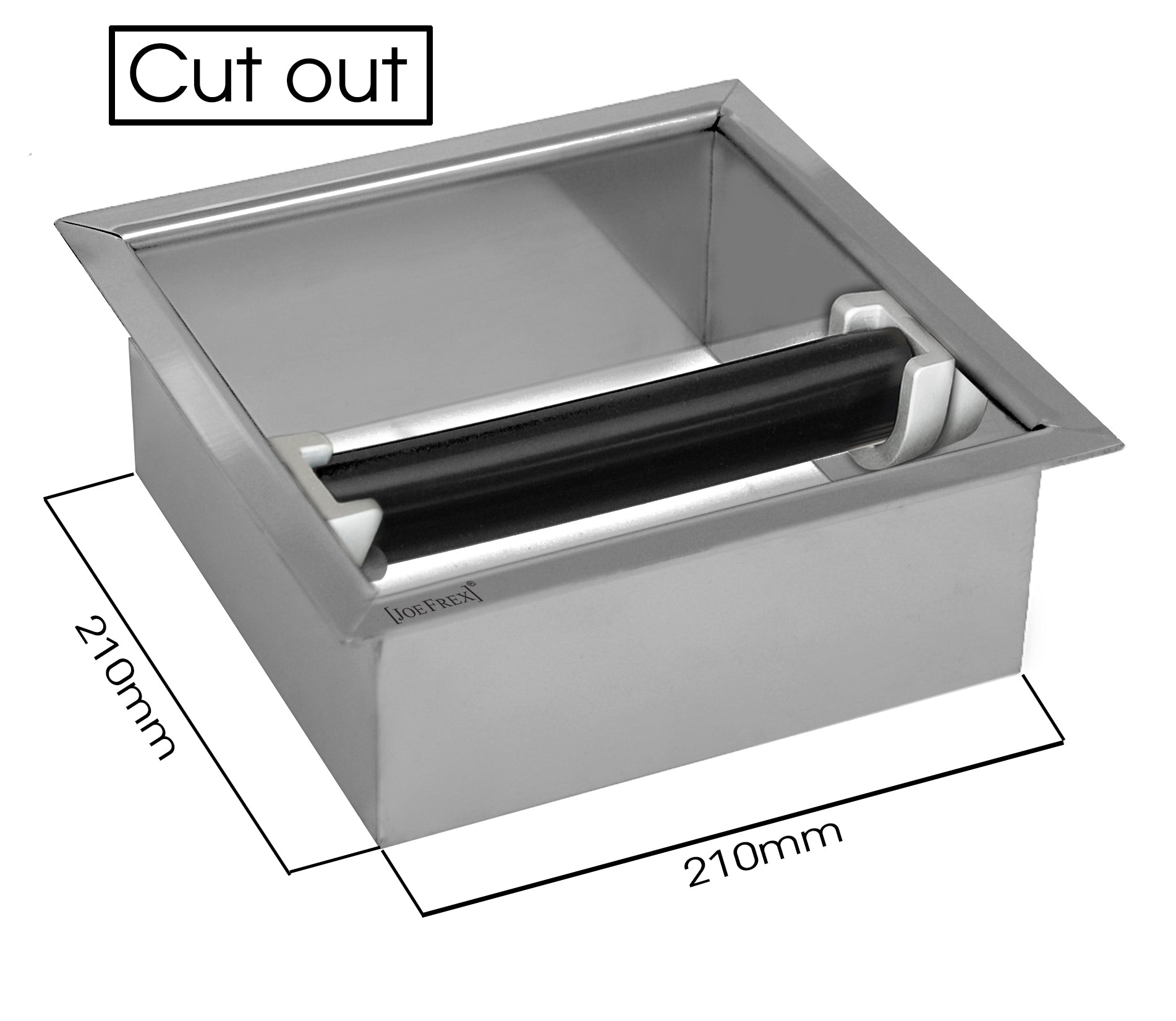 Knock Box Counter Top S - stainless steel