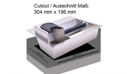 Counter Top Combi - bottomless tee frame with tamping station