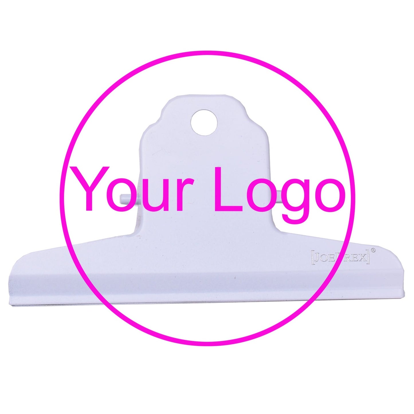 24 customizable coffee bag clips white & YOUR logo