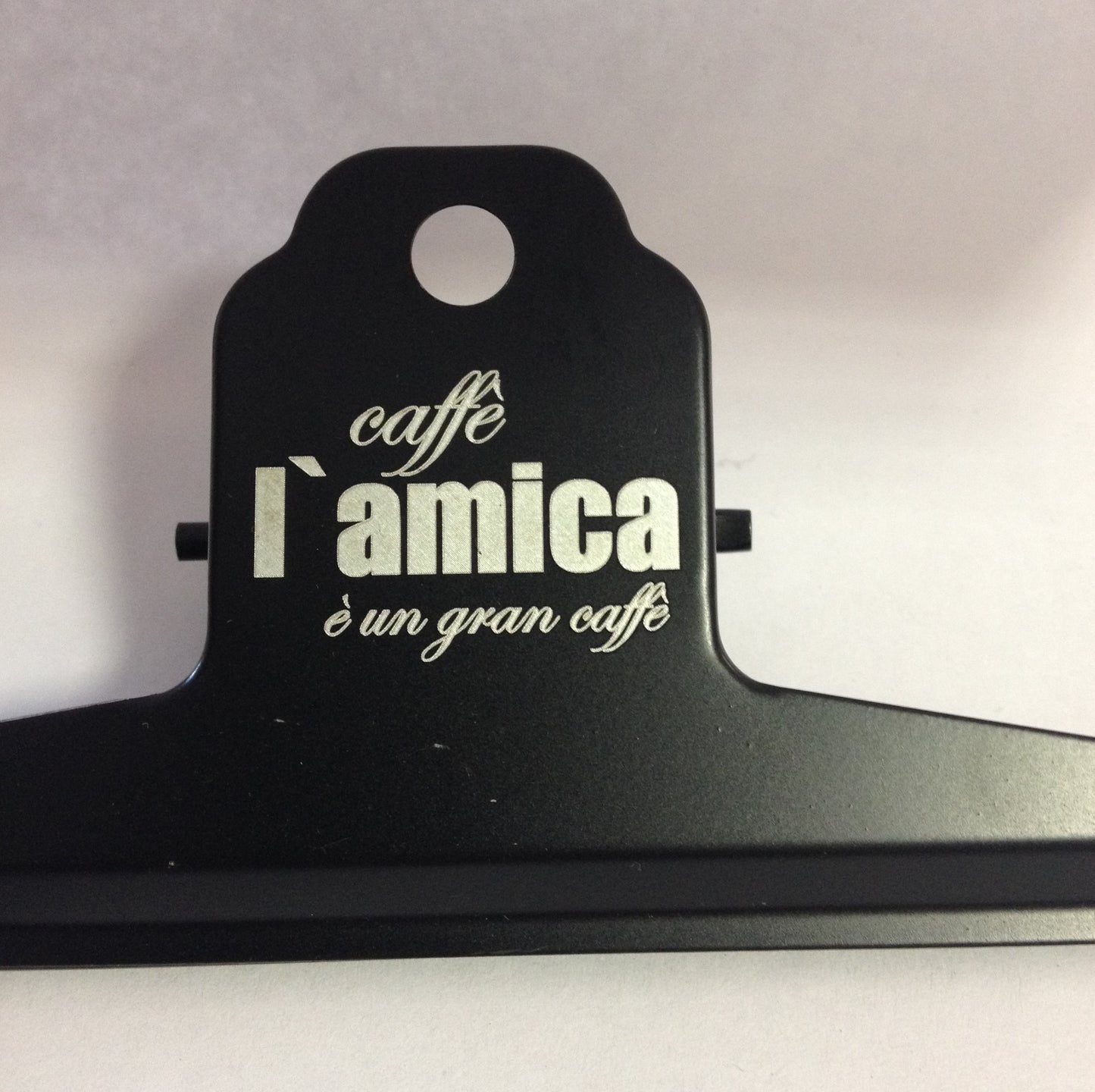 24 customizable coffee bag clips black & YOUR logo