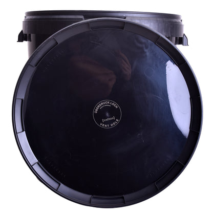 Bucket 33L black hard plastic WITH overpressure hole for 12kg coffee