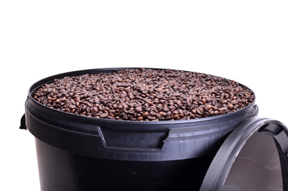 Bucket 33L black hard plastic WITH overpressure hole for 12kg coffee