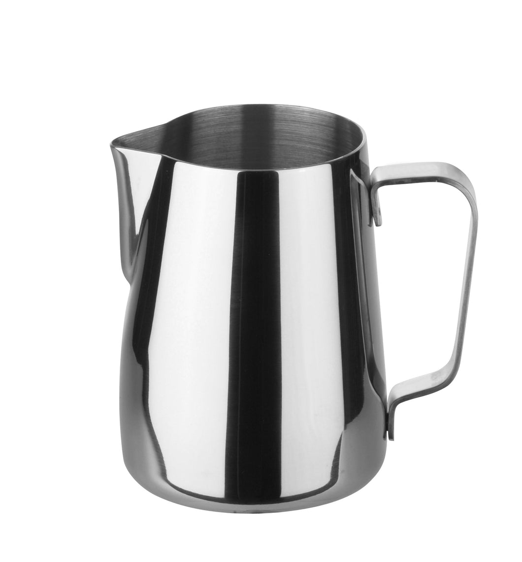 Steaming & Frothing Milk Pitcher Classic Stainless Steel. barista accessories by JoeFrex with this milk pitcher