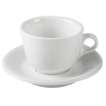 Porcelain Cappuccino Cups with Saucers in Italian Style
