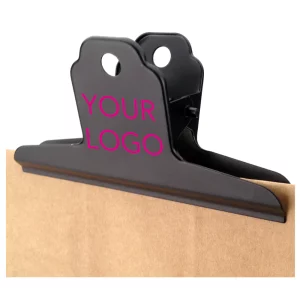 Personalisierbare Kaffee Tüten Clips Black & IHR Logo
